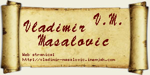 Vladimir Masalović vizit kartica